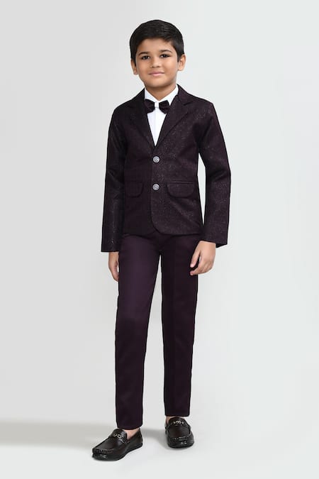 Arihant Rai Sinha Wine Designer Boys Suit Set 