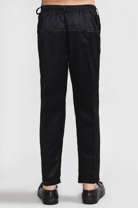 Shop_Petite Pomme_Black Velvet, Polyester Waistcoat Set _Online_at_Aza_Fashions