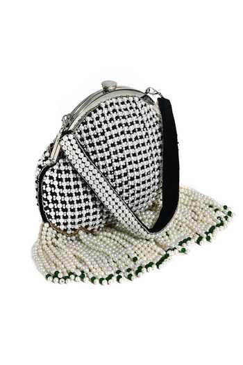 Nazaakat By Samara Singh Black Pearls Handcrafted Batua Bag Online at Aza Fashions Nazaakat By Samara Singh_Black Pearls Handcrafted Batua Bag _Online_at_Aza_Fashions
