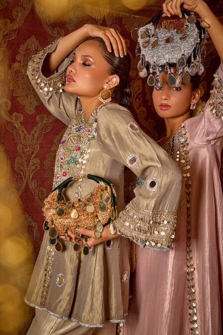 Buy Forever Noor Green Seher Boat Bag Online at Aza Fashions Buy_Forever Noor_Green Seher Boat Bag _Online_at_Aza_Fashions