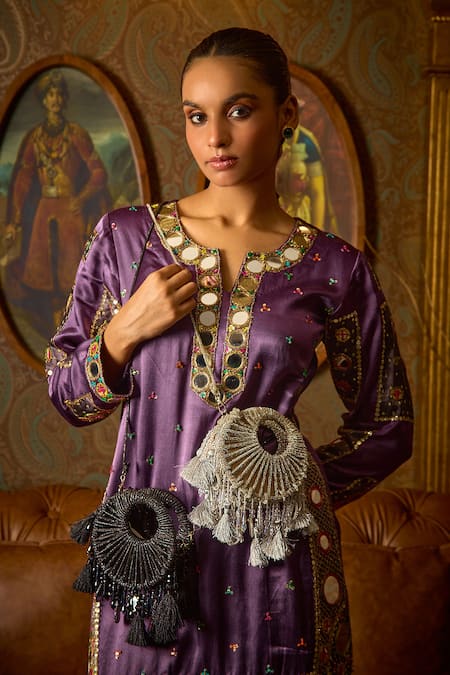 Forever Noor Black Tassels Kala Mini Rhinestone Bag Online at Aza Fashions Forever Noor_Black Tassels Kala Mini Rhinestone Bag _Online_at_Aza_Fashions