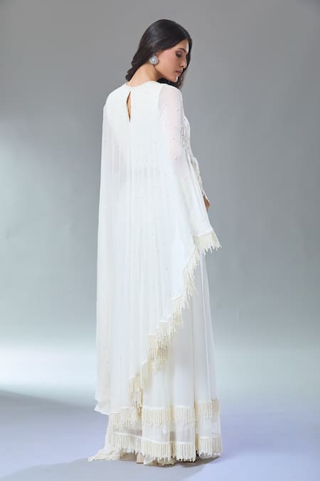 Divya Kanakia 3D Hand Embroidered Cape & Sharara Set 