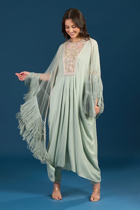Tarun Tahiliani Blush Green Kurta Set 