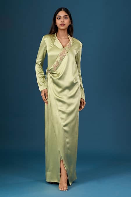 Anamika Khanna Jade Long Coat Set 