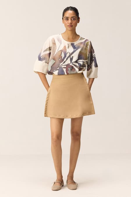 Kharakapas Clay Cotton Mul Skorts 