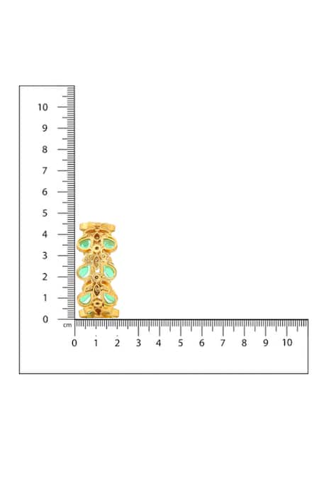 Ruby Raang_Green Stones Natural Earrings _Online_at_Aza_Fashions