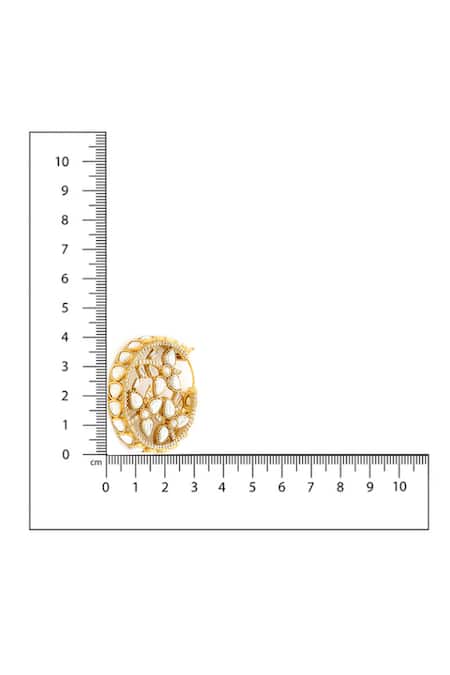 Ruby Raang Multi Color Embroidery, Stones Moissanite Diamond Earrings Online at Aza Fashions Ruby Raang_Multi Color Embroidery, Stones Moissanite Diamond Earrings _Online_at_Aza_Fashions