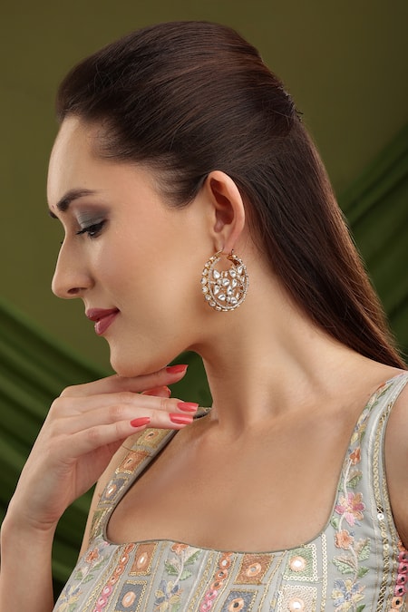 Ruby Raang Moissanite Diamond Earrings 