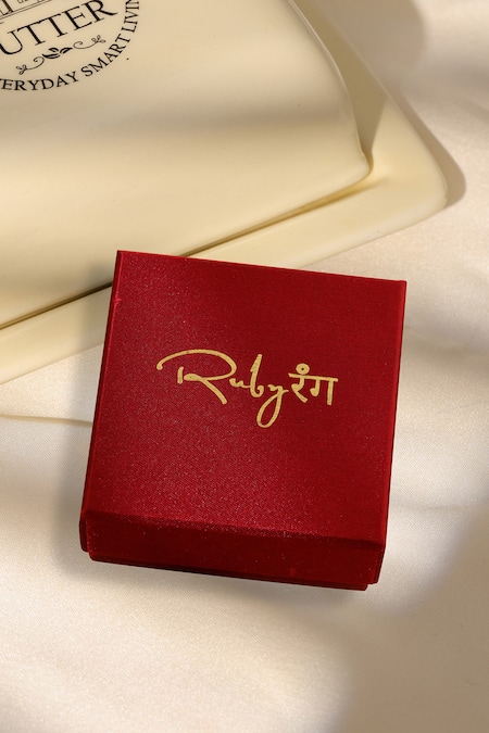 Ruby Raang Gold Plated Stones Kundan Circular Earrings at Aza Fashions Ruby Raang_Gold Plated Stones Kundan Circular Earrings _at_Aza_Fashions