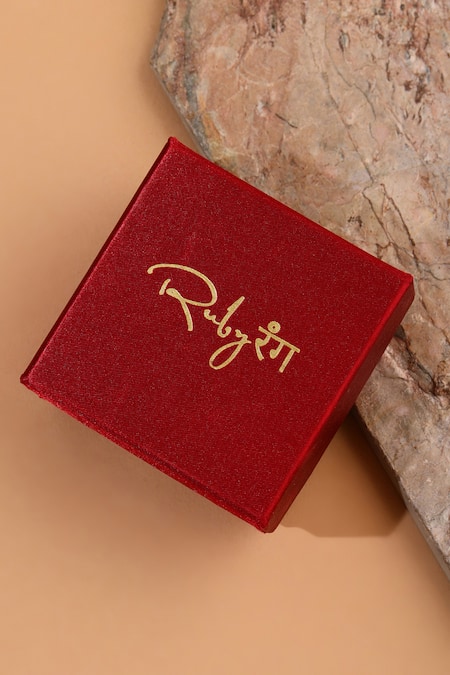 Buy_Ruby Raang_Gold Plated Imitation Gemstones Kundan Bracelet 