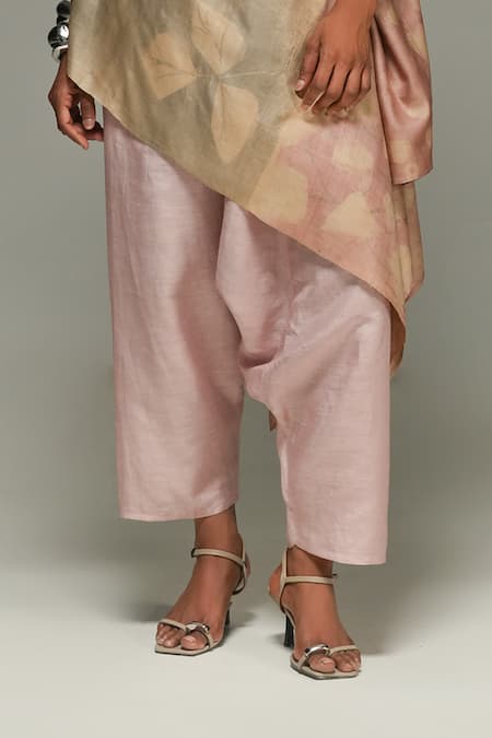 Urvashi Kaur Pink Linen, Silk Quartz Pant Online at Aza Fashions Urvashi Kaur_Pink Linen, Silk Quartz Pant _Online_at_Aza_Fashions