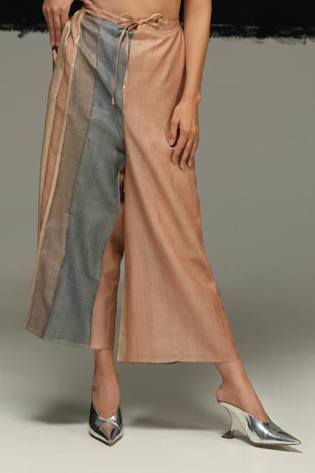 Urvashi Kaur Multi Color Tussar, Silk Multicolour Designer Pant Online at Aza Fashions Urvashi Kaur_Multi Color Tussar, Silk Multicolour Designer Pant _Online_at_Aza_Fashions
