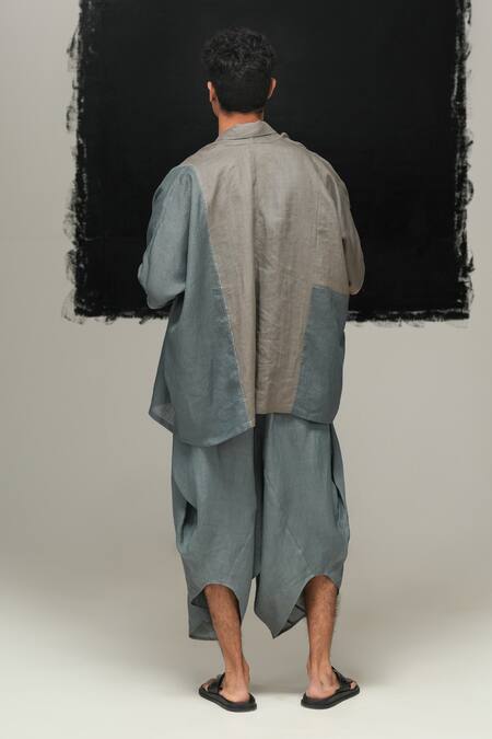 Buy Urvashi Kaur Gray Linen, Cotton, Silk Nova Designer Grey T-shirt Online at Aza Fashions Buy_Urvashi Kaur_Gray Linen, Cotton, Silk Nova Designer Grey T-shirt _Online_at_Aza_Fashions