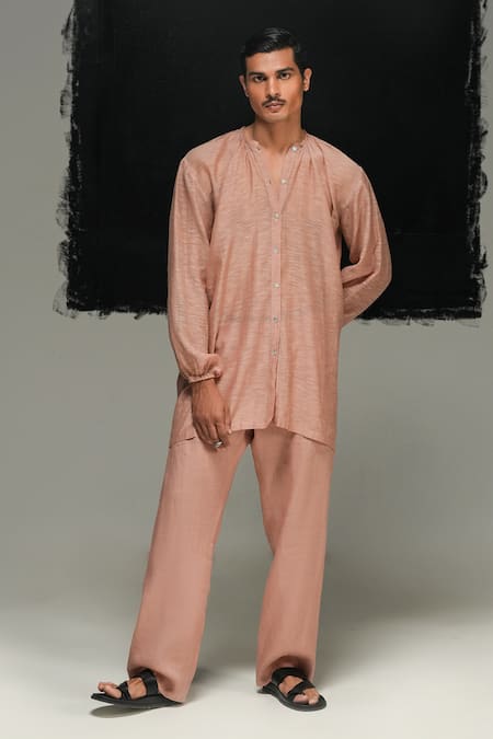 Urvashi Kaur Pink Chanderi Designer Tiera Kurta 