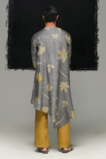 Shop_Urvashi Kaur_Green Cotton, Linen Designer Sten Pant _at_Aza_Fashions