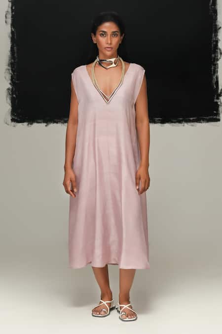 Urvashi Kaur Hina Handwoven Mulberry Silk Dress 