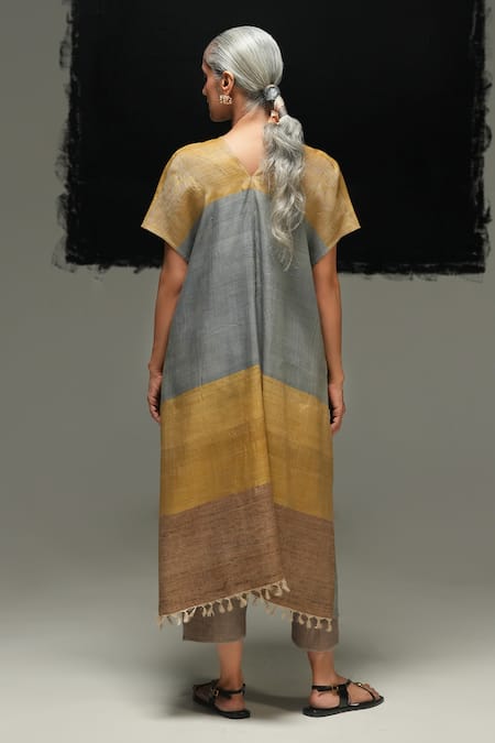 Urvashi Kaur Zen Tussar Hanwoven Silk Tunic 