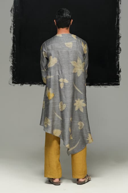 Urvashi Kaur Kaze Tussar Silk Overlay 