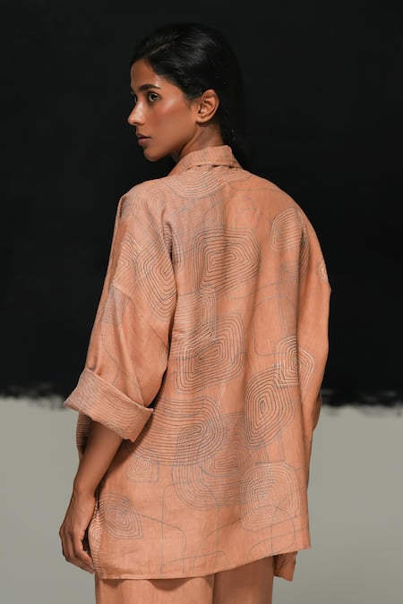 Urvashi Kaur Designer Linen Jyu Jacket 