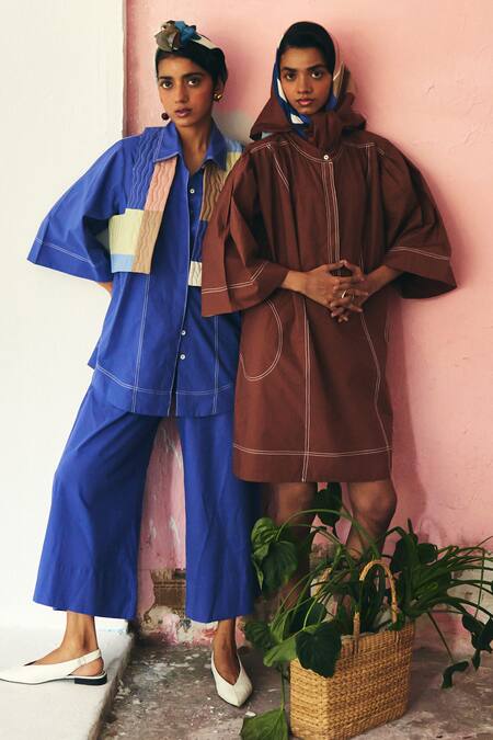 Buy_OFRIDA_Brown Cotton Cacao Beach Dress 