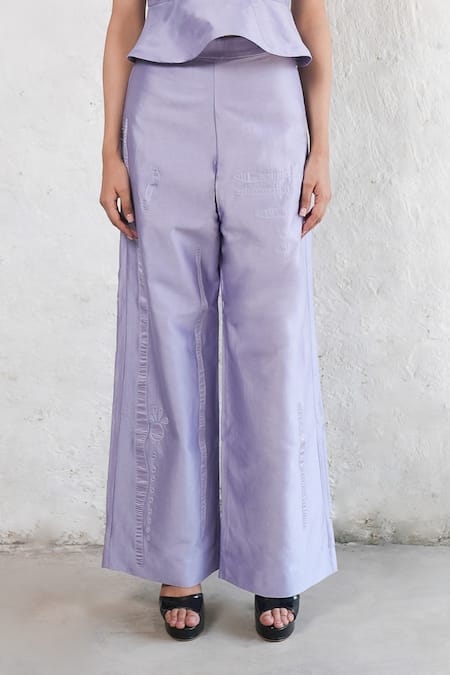 Buy Saksham & Neharicka Purple Brocade Embroidery Round Neck Hand Co-ord Set Online at Aza Fashions Buy_Saksham & Neharicka_Purple Brocade Embroidery Round Neck Hand Co-ord Set _Online_at_Aza_Fashions