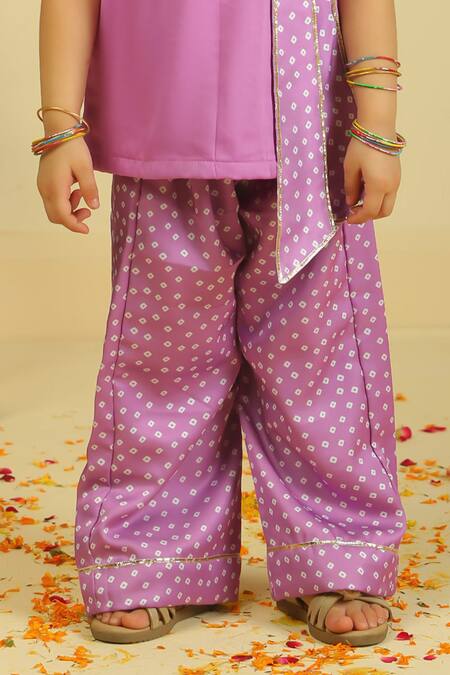 Buy Pankhuri By Priyanka Purple Modal, Satin Bandhani Top And Palazzo Set Online at Aza Fashions Buy_Pankhuri By Priyanka_Purple Modal, Satin Bandhani Top And Palazzo Set _Online_at_Aza_Fashions