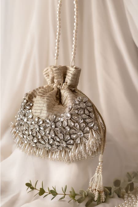 Bhavna Kumar Kundan Embellished Potli Bag 