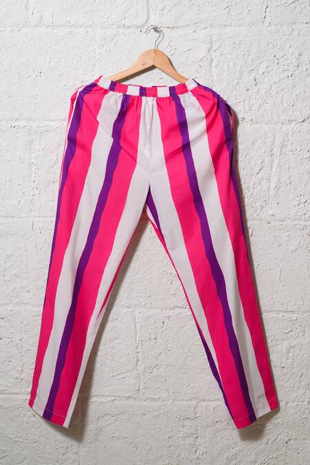 Shop_Prachi Kamat_Multi Color Poplin V-neck Multicolor Printed Kurta And Pant Set 