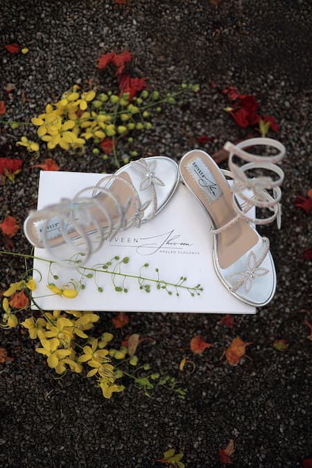 Shiveen Shiveen Designer Silver Serenette Heels 