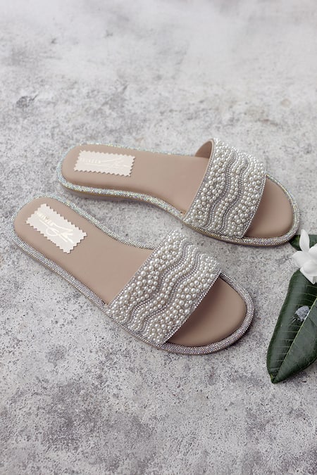 Shiveen Shiveen Gray Designer Magnolia Flats 