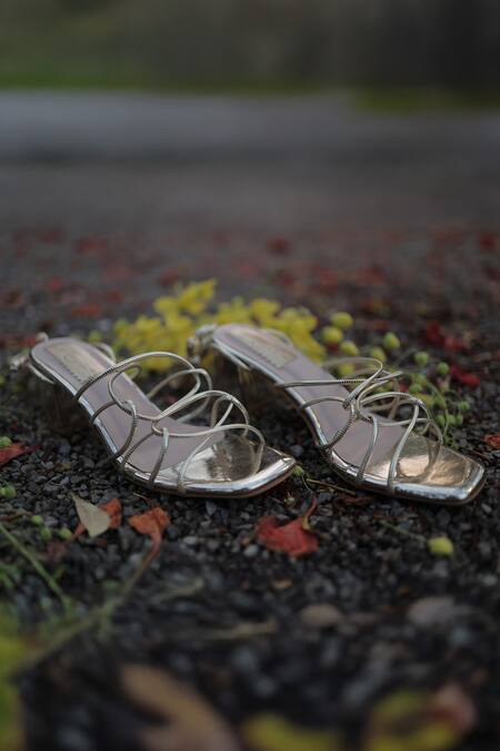 Shiveen Shiveen_Ivory Fiora Wrap-around Strap Heels _Online_at_Aza_Fashions