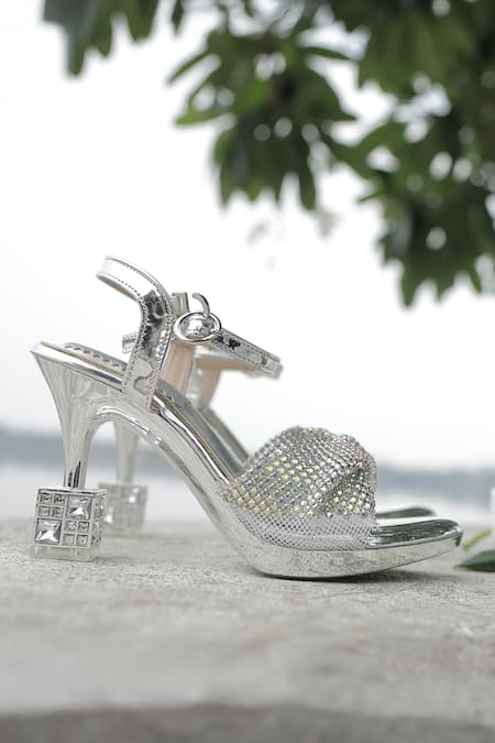 Shiveen Shiveen Designer Silver Bellezza Heels 
