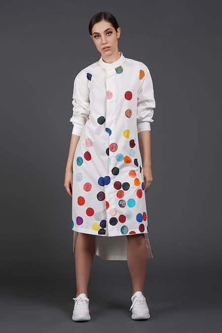 Samant Chauhan The Colour Dot Shirt Dress 