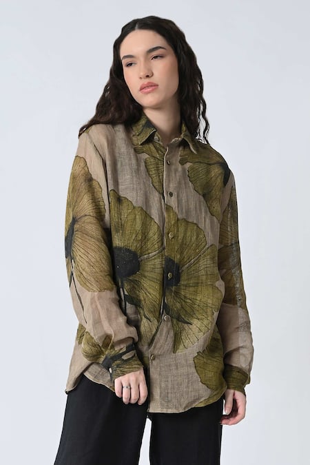 Samant Chauhan Spring Petal Linen Shirt 