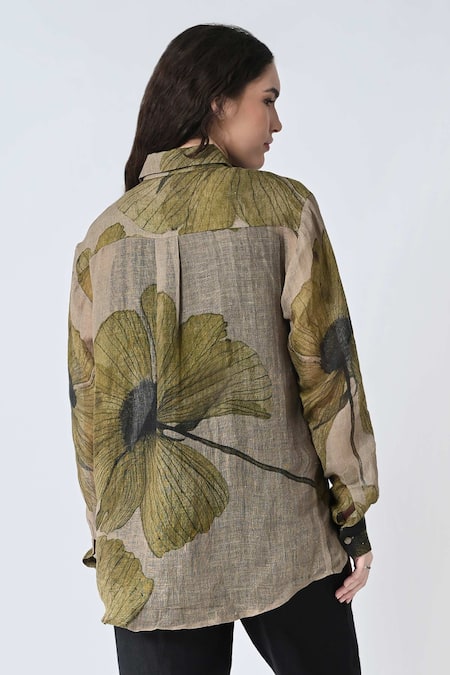 Samant Chauhan Spring Petal Linen Shirt 