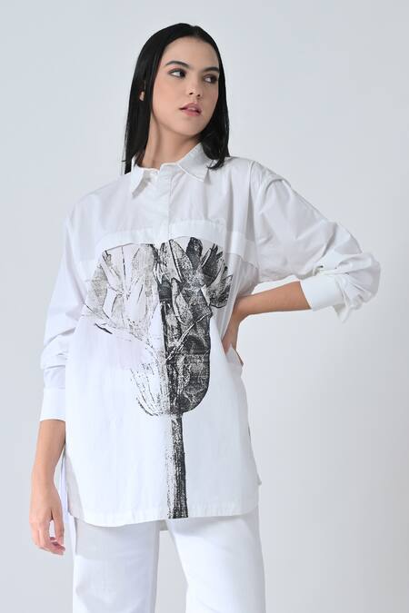 Samant Chauhan Tulip Mist Cotton Shirt 