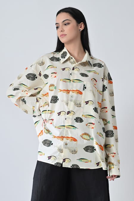 Samant Chauhan Ocean Drift Printed Shirt 