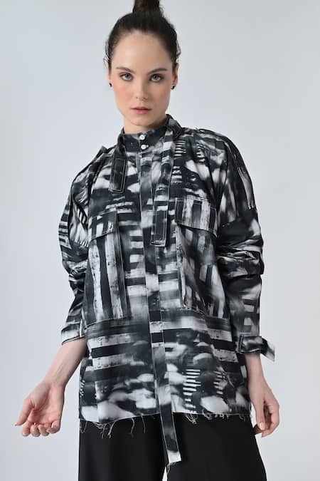 Samant Chauhan Striped Patterned Cotton Shirt 