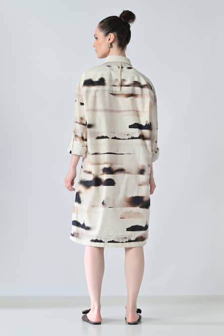 Samant Chauhan Brown Tone Shirt Dress 