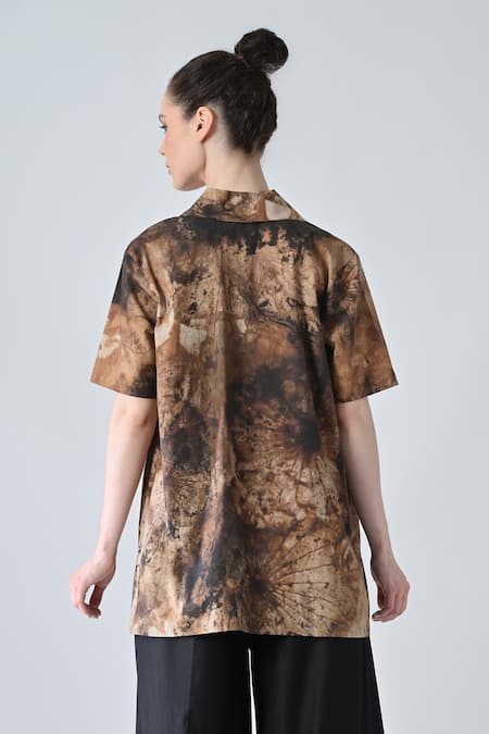 Samant Chauhan Rustic Brown Cotton Shirt 