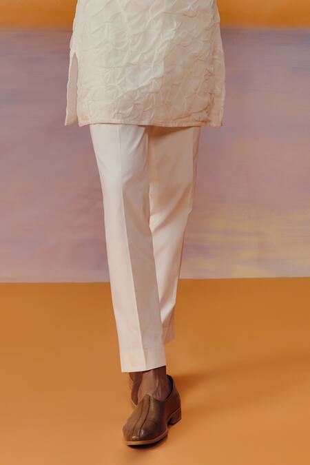 Mishru Ivory Organza Remy Kurta Set Online at Aza Fashions Mishru_Ivory Organza Remy Kurta Set _Online_at_Aza_Fashions