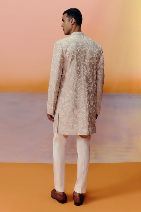 Shop Mishru Gold Embroidery Albie Jacket Set at Aza Fashions Shop_Mishru_Gold Embroidery Albie Jacket Set _at_Aza_Fashions