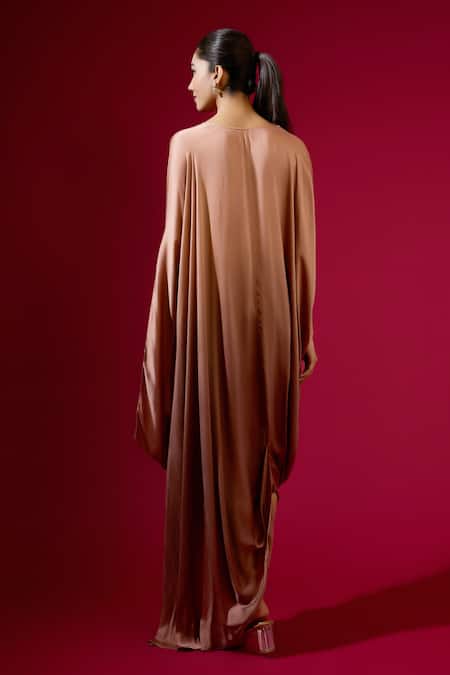 Omana By Ranjana Bothra Designer Silk Satin Kaftan 