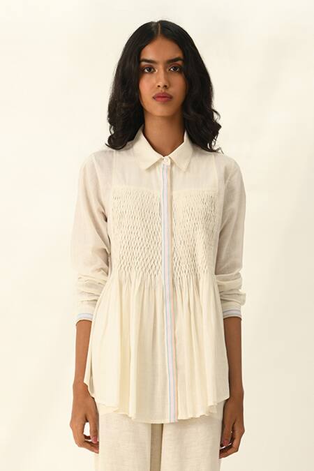 Buy Payal Pratap Ivory Handloom Cotton Galushkoi Elasticated Pants Online at Aza Fashions Buy_Payal Pratap_Ivory Handloom Cotton Galushkoi Elasticated Pants _Online_at_Aza_Fashions