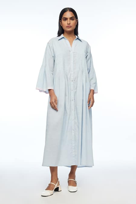 Payal Pratap Powder Blue Nitida Pleated Tunic 