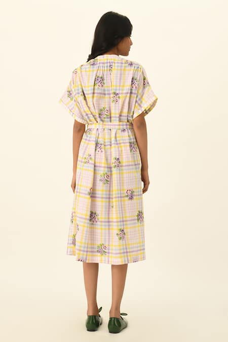 Payal Pratap Koreana Check Belted Dress 