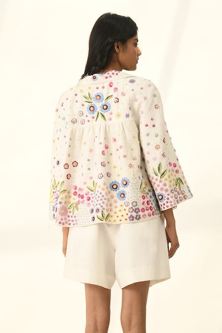 Payal Pratap Embroidered Ivory Jacket 