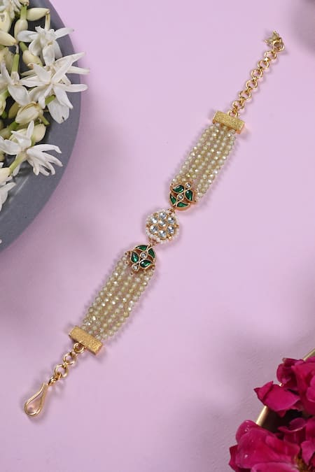 Shlok Jewels Handcrafted Jadau Kundan Rakhi 