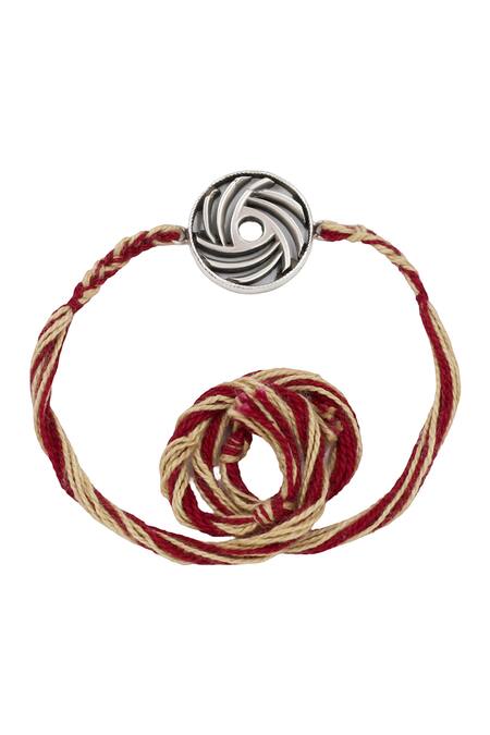 Sangeeta Boochra Timeless Swirl Silver Rakhi 