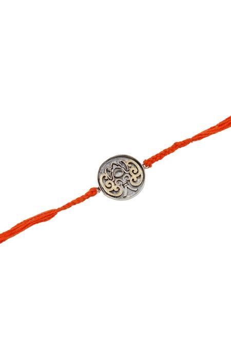 Buy_Sangeeta Boochra_Silver Mystic Armour Rakhi _Online_at_Aza_Fashions